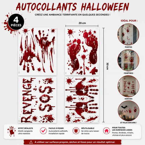 🩸 Autocollants Halloween Effrayants