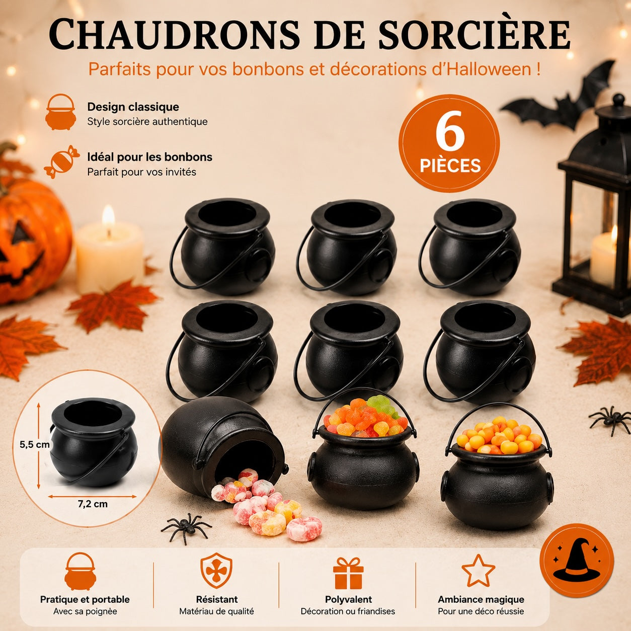🖤 Chaudron de Sorcière Halloween